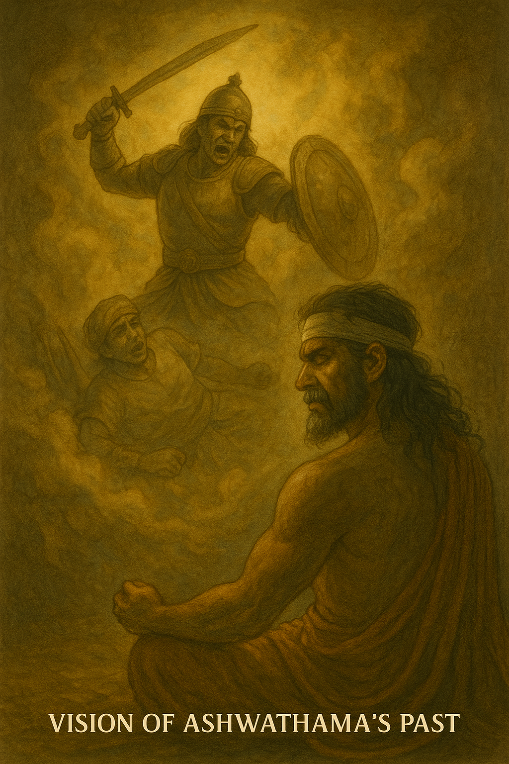 Ashwatthama story for kids part 3 – Vision of the Brahmastra, Lord Krishna, and the past